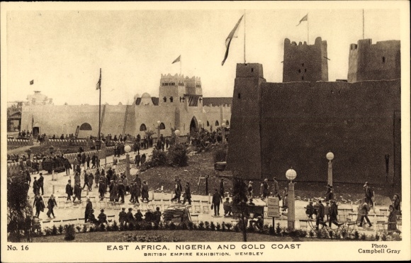 KP Wembley Londyn Anglia, Wystawa Imperium Brytyjskiego, Afryka Wschodnia, Nigeria, Gold Coast