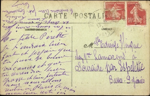 Postcard Beg Meil Fouesnant Finistère, A group of bathers