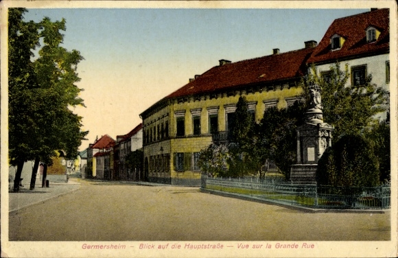 Postcard Germersheim in Rhineland Palatinate, Hauptstraße