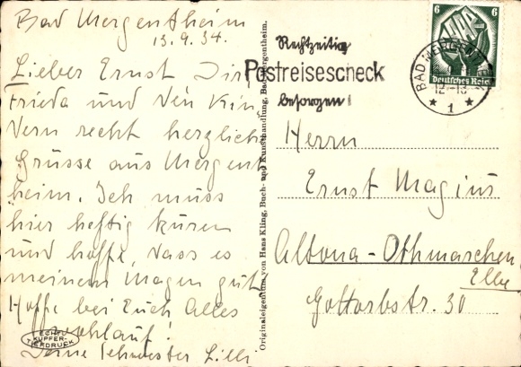 Postcard Bad Mergentheim in Tauberfranken, market square with town hall, architecture, black and white picture