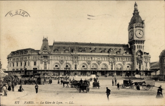 Postcard Paris XII, Gare de Lyon