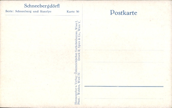 Postcard Schneebergdörfl Lower Austria, village motif