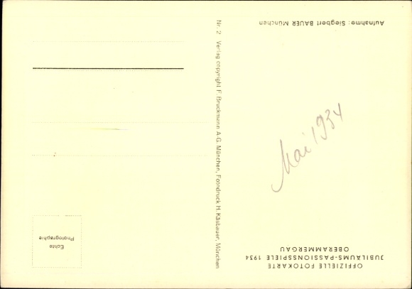 Postcard actor Alois Lang, role Jesus