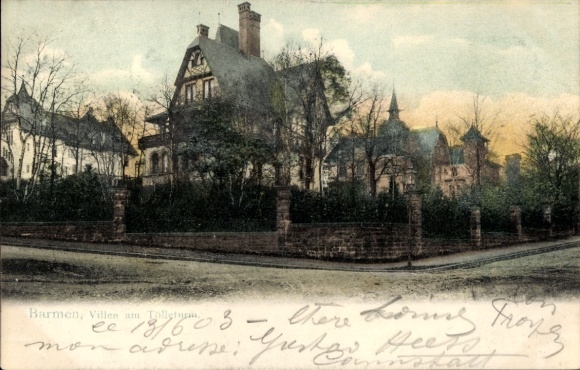 PC Barmen Wuppertal, Villas at Talletura, 1903, address entry