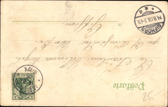 Chromo-Litho Meinersand Meine in Lower Saxony, Gutshof Breustedt, sugar factory, inn