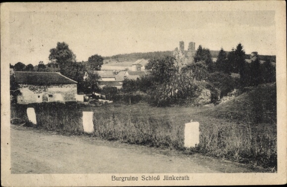 Postcard Jünkerath in the Eifel, castle ruins, castle