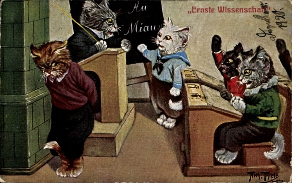 Artysta KP Thiele, Arthur, Serious Science, Humanizowane koty w szkole