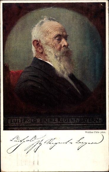 Artist PC Firle, Walther, Prince Regent Luitpold of Bavaria, portrait