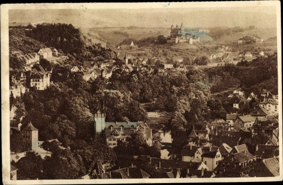 Postcard Schwäbisch Hall in Baden Württemberg, panorama of the place