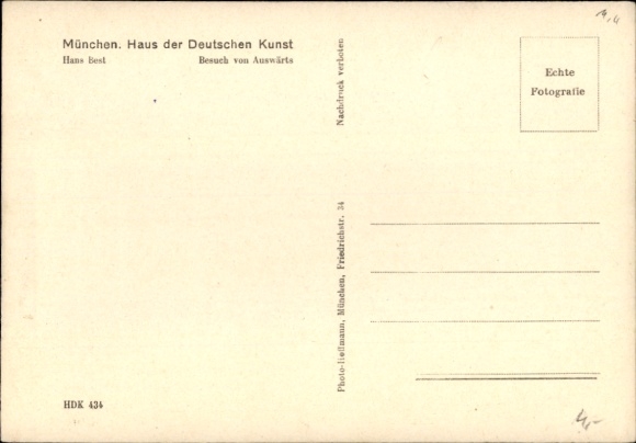 Artist Postcard Best, Hans, Visit from Away, HDK 251