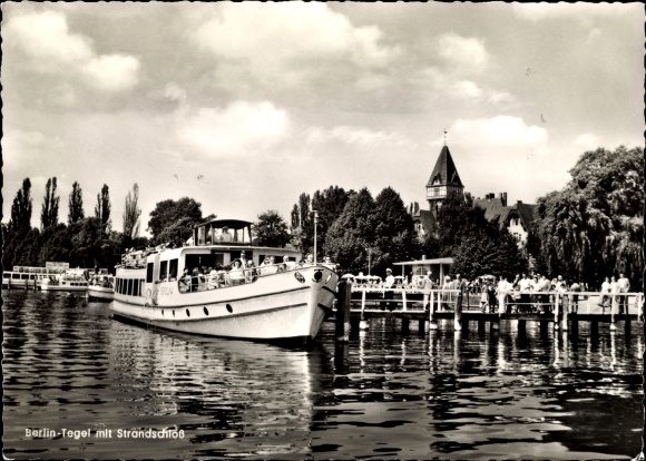 Ak Berlin Reinickendorf Tegel, Strandschloss, Schiff, MS Berolina