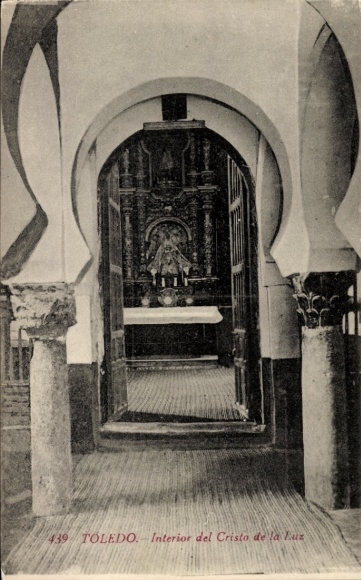 Ak Toledo Kastilien La Mancha Spanien, Interior del Cristo de la Luz