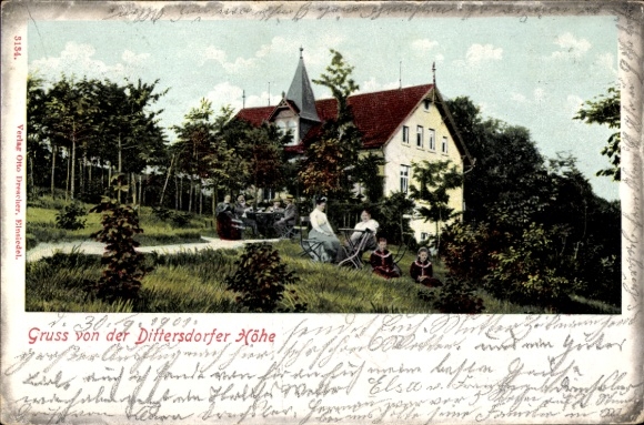 Postcard Dittersdorf in the Erzgebirge, Dittersdorfer Höhe