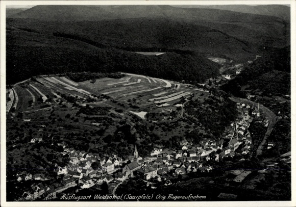 Ak Weidenthal in der Pfalz, Fliegeraufnahme