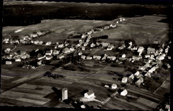Postcard Dobel in the Black Forest, aerial photograph