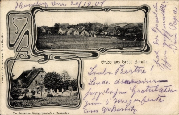 Postcard Groß Barnitz Barnitz in Holstein, general view, restaurant, dance salon