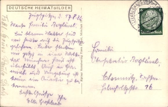 Postcard Schneefernerhaus on the Zugspitze, Zugspitzbahn, summit station, Munich House