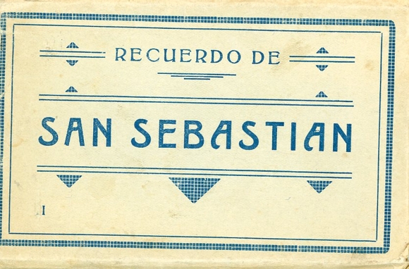 14 Postcard in the cover, San Sebastian a, Recuerdo de, San Sebastian