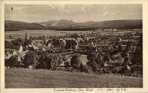 Postcard Tambach Dietharz in Thuringia, general view