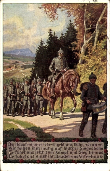 Song Artist Postcard Hey, Paul, Our Field Grey, Soldier Song PC No. 3, The Captain, Long Live