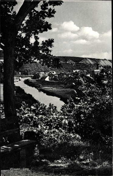 Ak Wissen an der Sieg Westerwald, Panorama