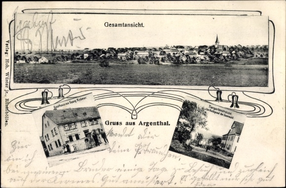 Art Nouveau passe-partout PC Argenthal im Hunsrück, inn*, Tiergartenstrasse