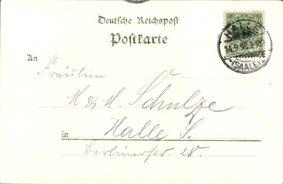 Chromo-Litho Halle an der Saale, Café Bauer, Billiards