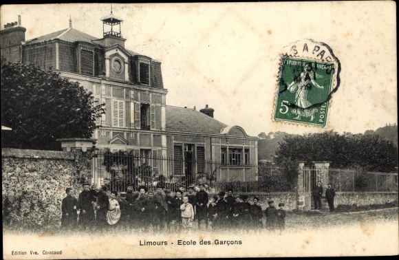 Ak Limours Essonne, Ecole des Garcons
