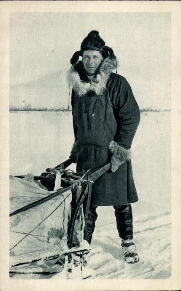 Ak Alaska USA, Missionnaire en voyage chez les Esquimaux de l'Ocean Arctique