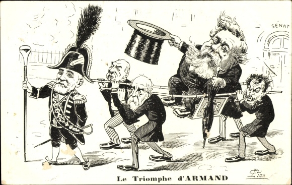 Artist Postcard The Triumph of Armand Fallières