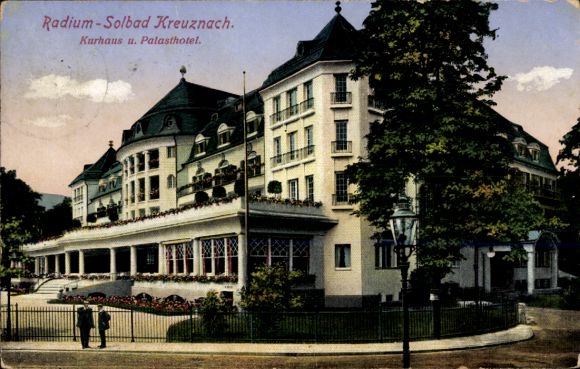 Postcard Bad Kreuznach in Rhineland Palatinate, spa house, palace hotel