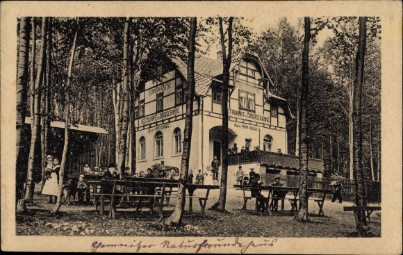 Ak Ehrenfriedersdorf, Restaurant zur Jagdschänke, Garten, Inh. Max Vogel