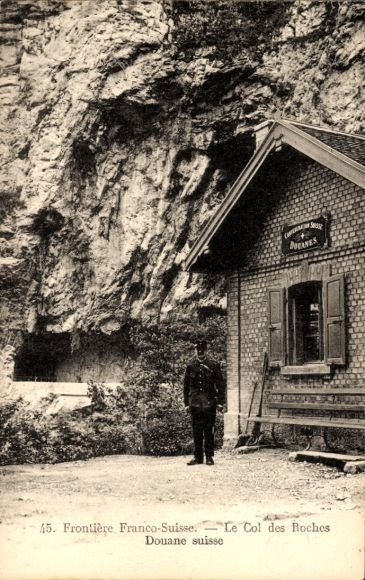 KP Canton Neuchâtel, Col des Roches, granica francusko-szwajcarska