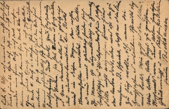 Stempel pocztowy kolei Wanne - Burlo, pociąg 1130, 24 lipca 1919, na pocztówce stacjonarnej