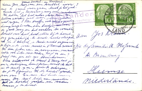 KP Landpoststempel 17b Randen przez Donaueschingen