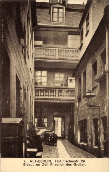 Ak Berlin Zehlendorf Wannsee, Alt- Hof Fischerstraße 29, erbaut zur Zeit Friedrichs des Großen