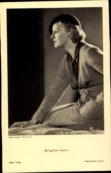 Ak actrice Brigitte Helm, bekend van Metropolis, portret