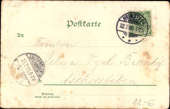 Chromo-Litho Stecklenberg Thale im Harz, Inn zur Lauenburg, keep, deer