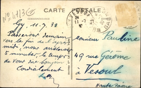 Postcard Le Havre Seine Maritime, The picture shows a ship named Paris, which is in the port of...