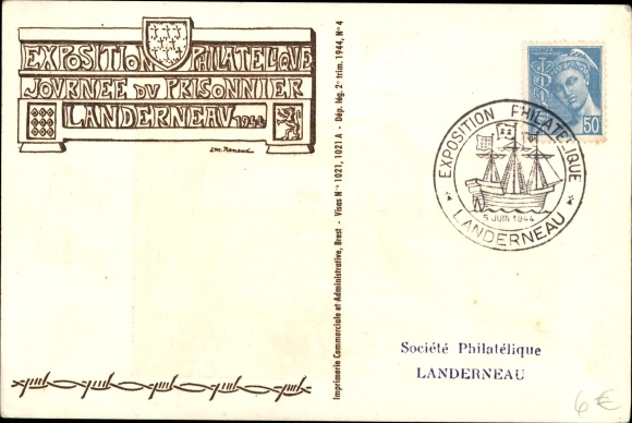 Artist Postcard Landerneau Finistère, Vieux Pont Bati