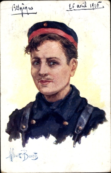 Künstler Ak Beerts, Albert, französischer Soldat