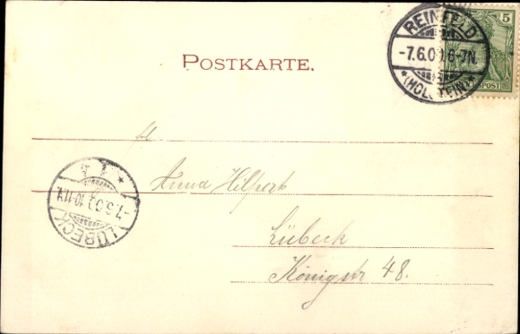 Postcard Klein Wesenberg Schleswig Holstein, boarding school