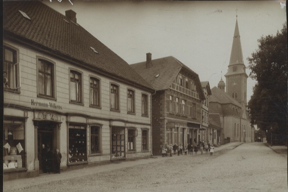 Original photo Soltau, Bahnhofstraße, around 1900