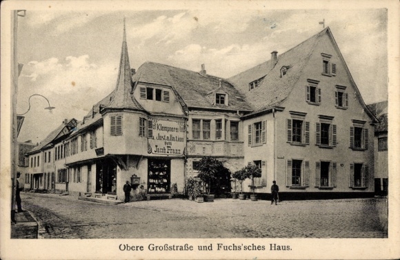 Ak Bad Sobernheim an der Nahe, Obere Großstraße, Klempnerei Jacob Franz, Fuchs'sches Haus