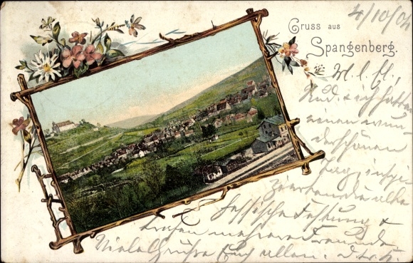 Passepartout PC Spangenberg Hessen, panoramic view of the village