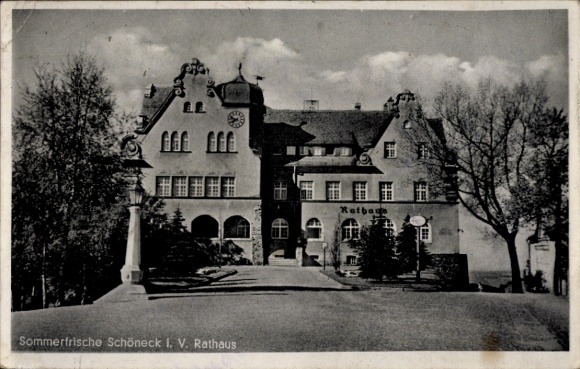 Ak Schöneck in Vogtland, gemeentehuis