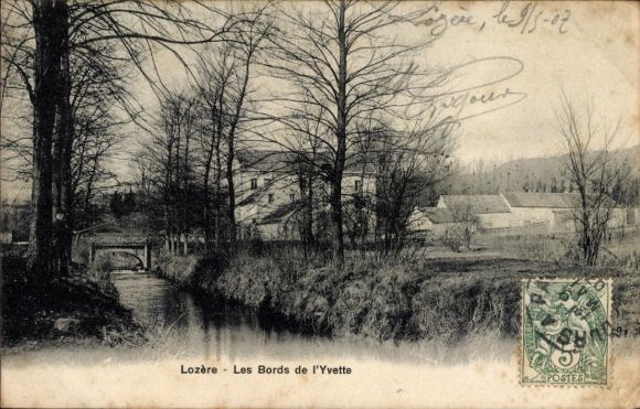 Postcard Lozere Essonne, Yvette, shore