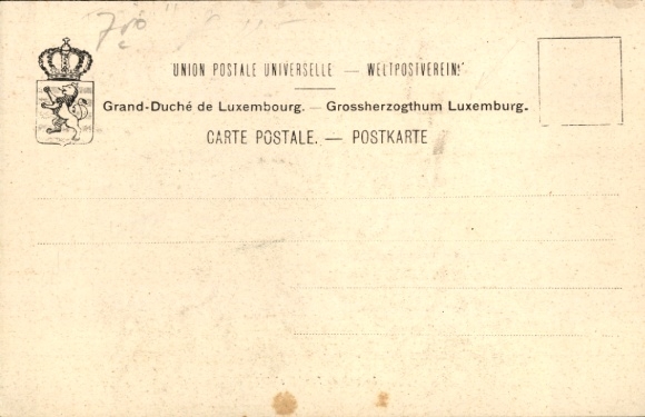 Postcard Luxembourg, Pont Adolphe, railway, steam locomotive