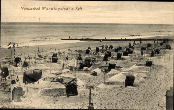 Postcard Wenningstedt on Sylt, beach