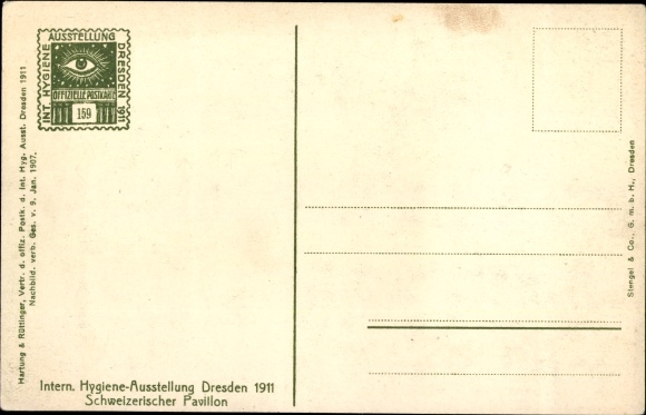 KP Dresden Altstadt, Międzynarodowa Wystawa Higieny 1911, Pawilon Szwajcarski